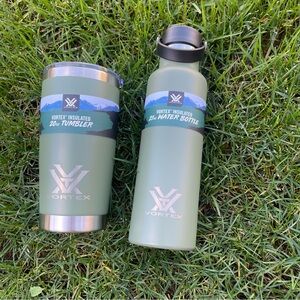 Vortex Insulated Drinkware SET - 20oz Tumbler & 21oz Water Bottle - Lichen Green